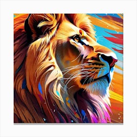 Lion Painting 72 Canvas Print