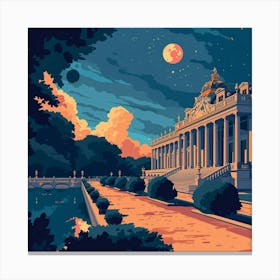 Palace At Night Canvas Print