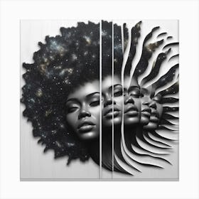 Galaxy Afro Canvas Print