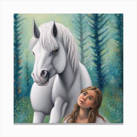 White Horse Canvas Print