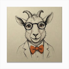 Goat In A Suit 2 Canvas Print