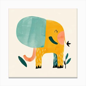 Charming Illustration Elephant 7 Canvas Print