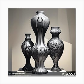 Three Vases Canvas Print