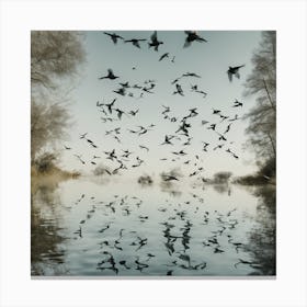 Birds In Flight Canvas Print