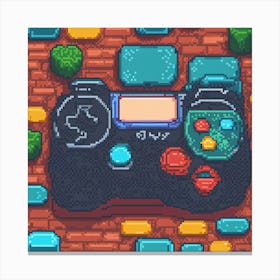 Pixel Game Controller 1 Canvas Print