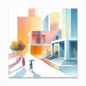 Cityscape Illustration 1 Canvas Print