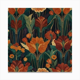 Floral Wallpaper 18 Canvas Print