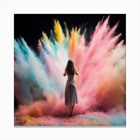 Colorful Powder Canvas Print