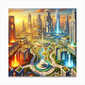 Elemental Cities Canvas Print