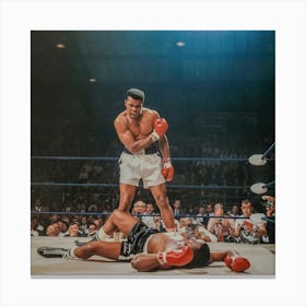 MUHAMMAD ALI VS SONNY LISTON 1 Canvas Print