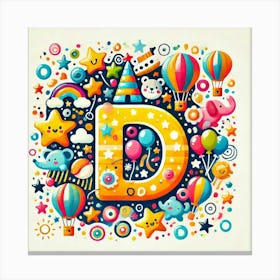 Letter D Canvas Print