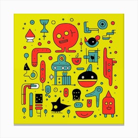 Robots And Gadgets Canvas Print