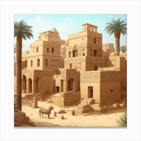 Egyptian Village Canvas Print