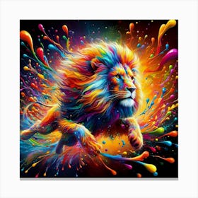 Colorful Lion 6 Canvas Print