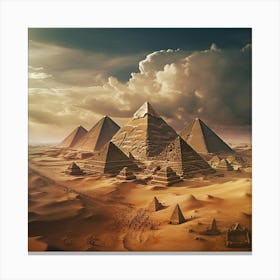 Egyptian pyramids - ancient Egyptians & pharaohs Canvas Print