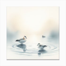 Ducks In the Pond Canvas Print