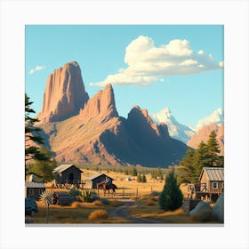 Western Landscape Canvas Print