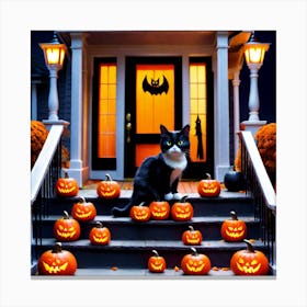 Halloween Cat 3 Canvas Print