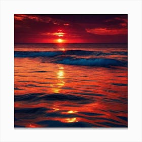 Sunset In The Ocean 24 Canvas Print