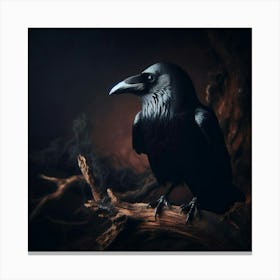 Crow art Canvas Print