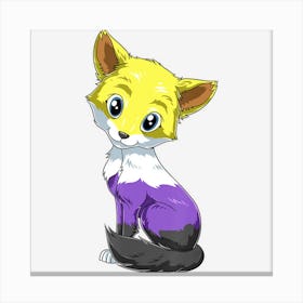 Limited Edition Nonbinary Fox Genderqueer Pride Lgbtq Canvas Print