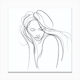 Line drawing of a Woman 2 Canvas Print