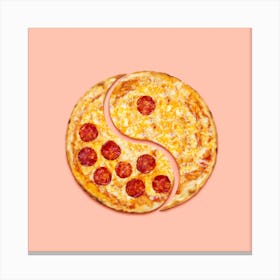 Pizza Harmony Square Canvas Print