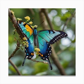 Butterfly In The Forest Canvas Print