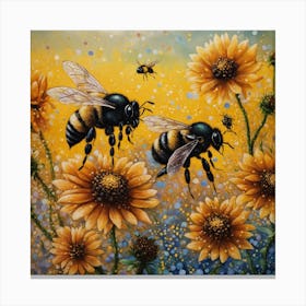 Swarm of bees Canvas Print