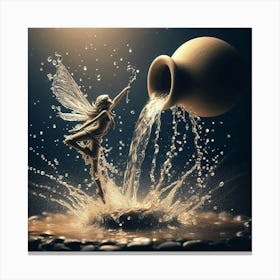Fairy Water Splashing Canvas Print