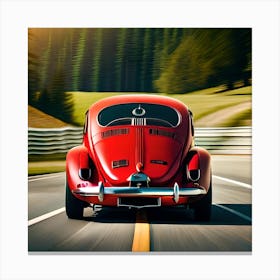 Red Volkswagen Beetle Canvas Print