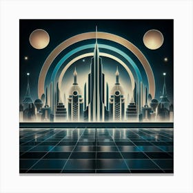 Futuristic Cityscape 35 Canvas Print