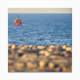 Ship In The Sea Canvas Print