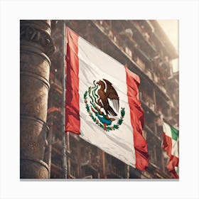 Flag Of Mexico 6 Canvas Print