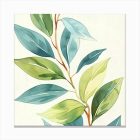 Watercolor Leaf Painting 1 Canvas Print