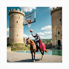 Knight On Horseback Canvas Print