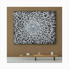 Black And White Abstract Painting Canvas Print