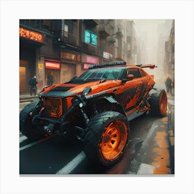 Pumpkin Car (Cyberpunk23) Canvas Print