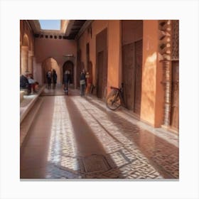 Courtyard In Morocco Canvas Print