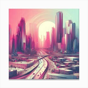 Futuristic Cityscape Canvas Print