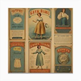 Default Default Vintage And Retro Laundry Advertising Aestethi 2 (3) Canvas Print