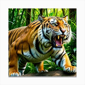 Tiger In The Jungle 5 Canvas Print