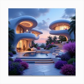 Futuristic House 1 Canvas Print