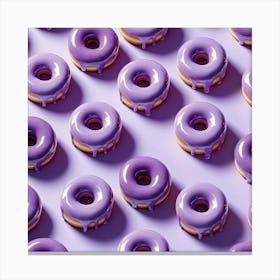 Purple Donuts Canvas Print