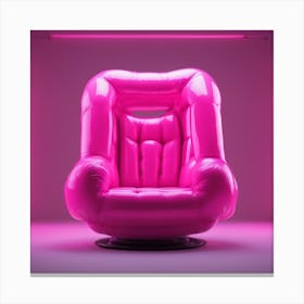 Furniture Design, Tall Buda, Inflatable, Fluorescent Viva Magenta Inside, Transparent, Concept Produ (1) Canvas Print