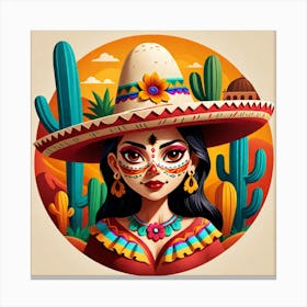 Day Of The Dead Girl 4 Canvas Print