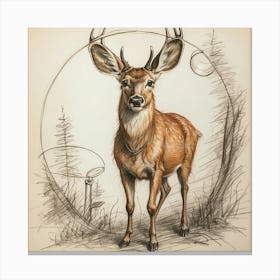 Deer! 64 Canvas Print