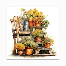 Garden Chair Canvas Print