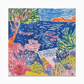 Seaside Doodle Matisse Style 8 Canvas Print