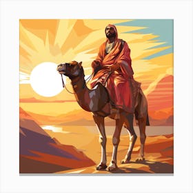 Jesus On A Camel Canvas Print